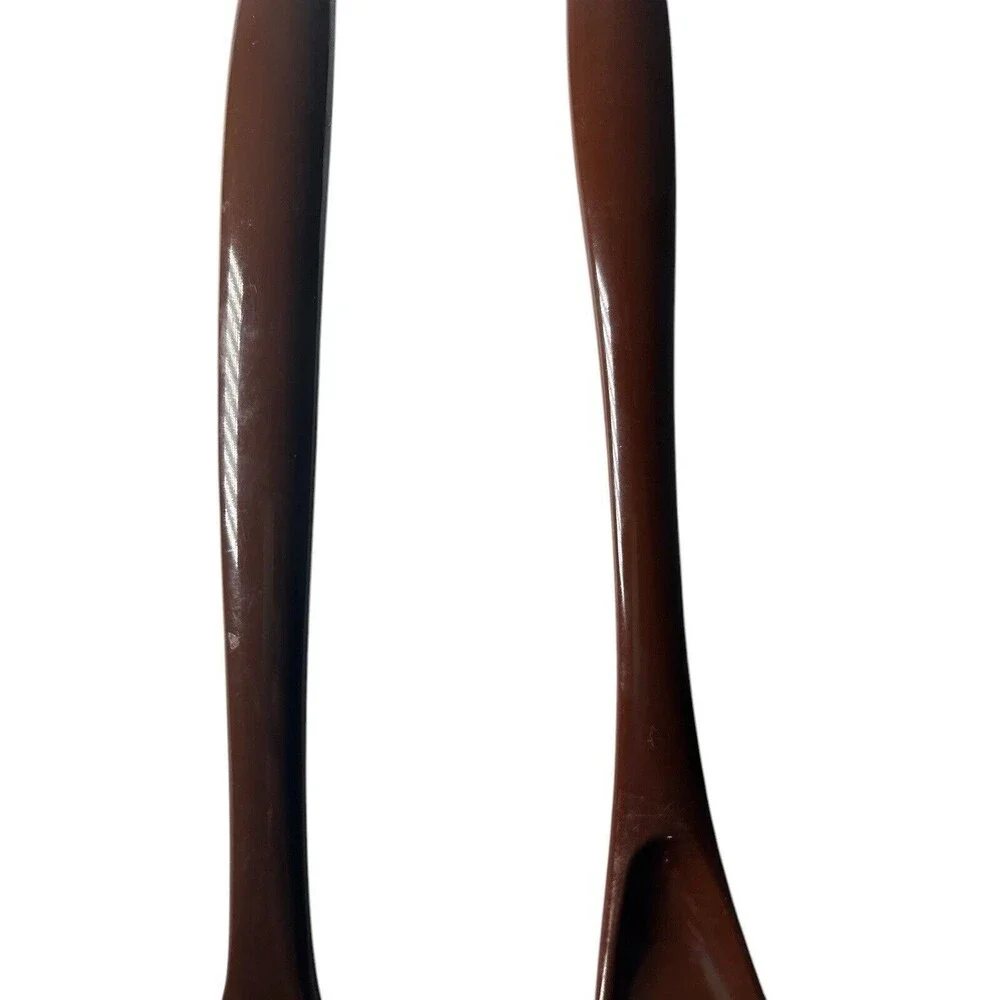 Vintage Rosti Melamine Utensil Set Brown Spoon Fork Stirrer 2 Pieces Denmark